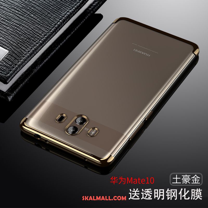 Huawei Mate 10 Skal Plating Skärmskydd Film Mobil Telefon Mjuk Rosa Guld På Nätet