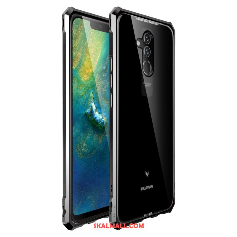 Huawei Mate 20 Lite Skal Fallskydd Frame Glas All Inclusive Metall Billiga