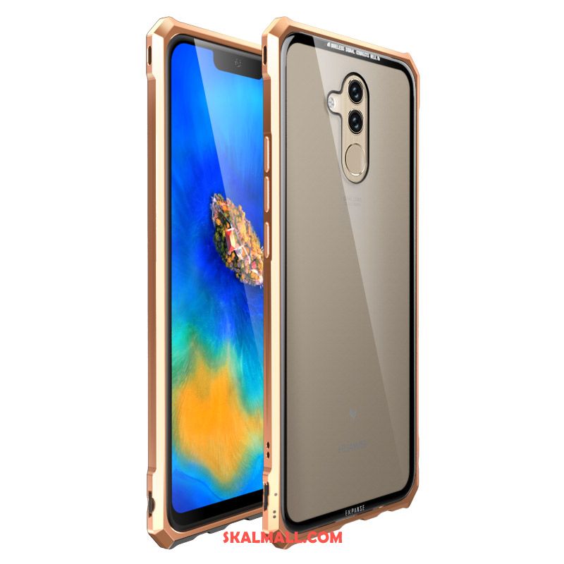 Huawei Mate 20 Lite Skal Fallskydd Frame Glas All Inclusive Metall Billiga