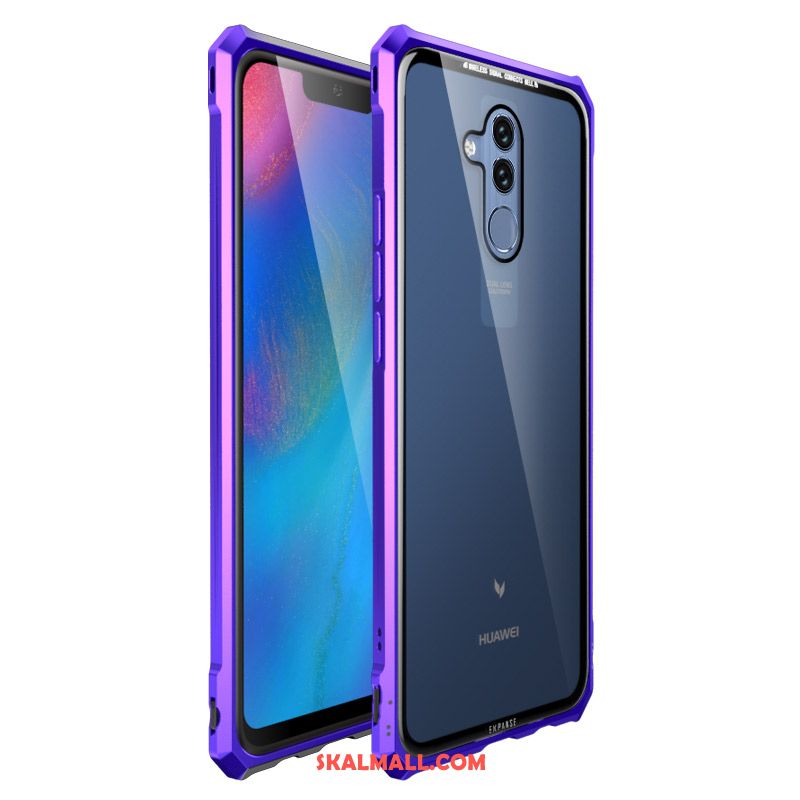 Huawei Mate 20 Lite Skal Fallskydd Frame Glas All Inclusive Metall Billiga