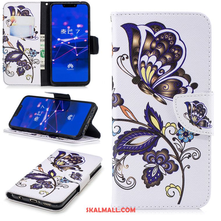 Huawei Mate 20 Lite Skal Fallskydd Täcka Vit Mjuk Läderfodral Rabatt