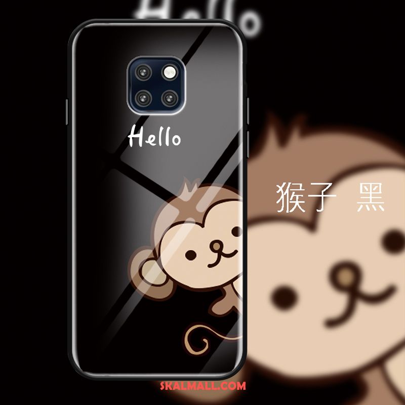 Huawei Mate 20 Pro Skal Apa Spegel Svart Vit Tecknat Fodral Online