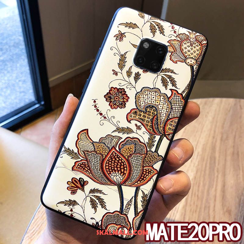 Huawei Mate 20 Pro Skal Lättnad Skydd Personlighet Blommig Hängsmycken Fodral Online