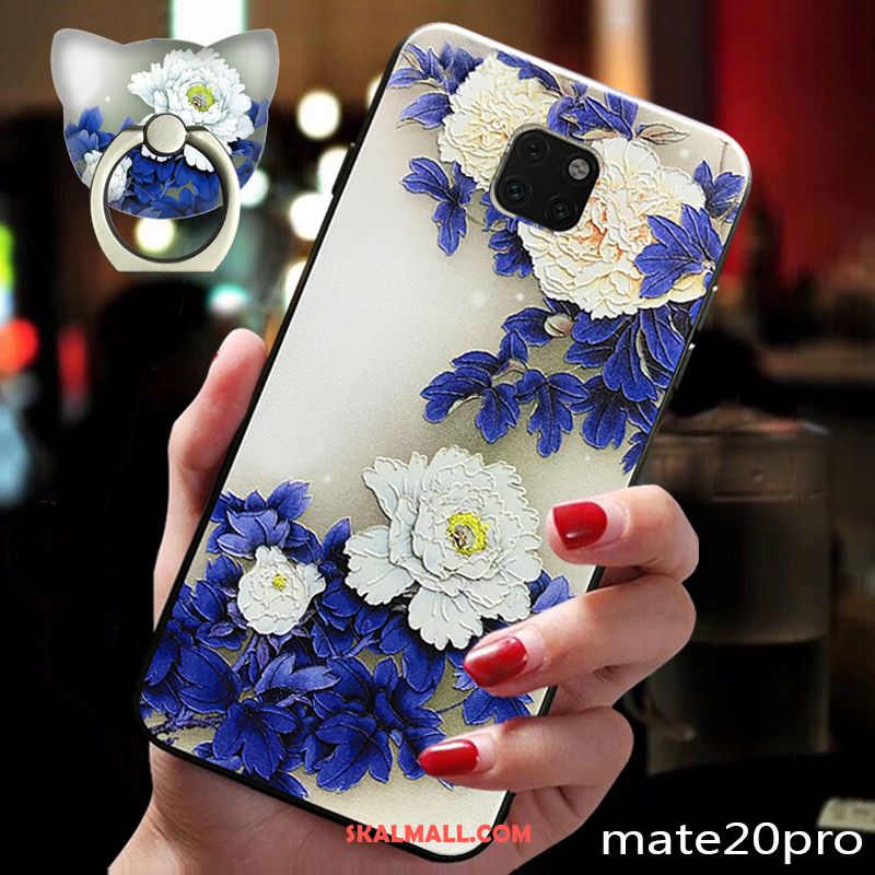 Huawei Mate 20 Pro Skal Silikon Mjuk Kreativa Blommor Skydd Billig