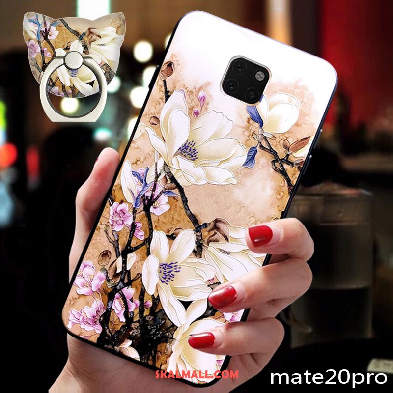 Huawei Mate 20 Pro Skal Silikon Mjuk Kreativa Blommor Skydd Billig