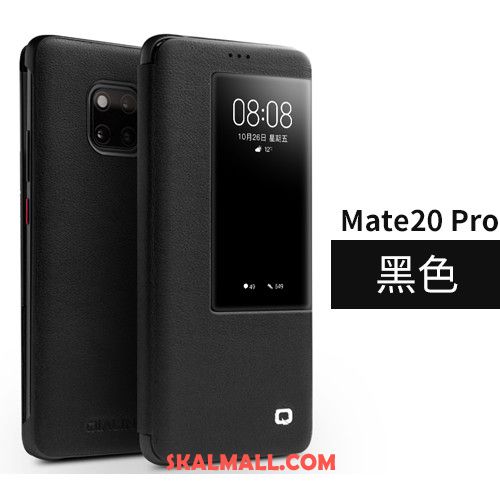 Huawei Mate 20 Pro Skal Täcka Ny Läderfodral Öppna Fönstret Dvala Online