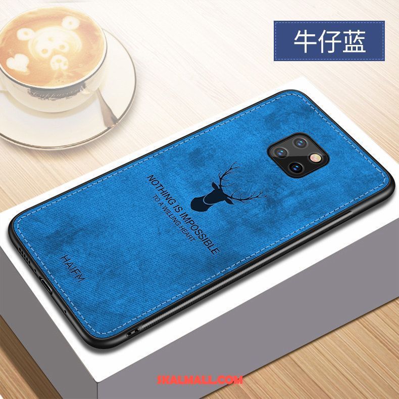 Huawei Mate 20 Rs Skal Mobil Telefon Svart Mönster Slim Duk Fodral Butik