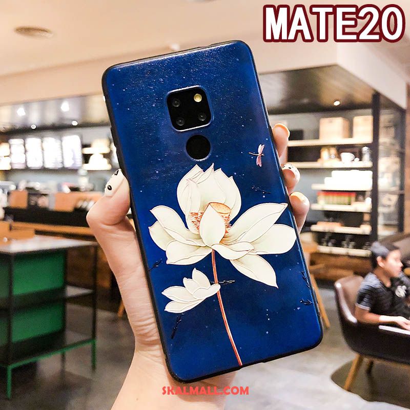 Huawei Mate 20 Skal Blommig Personlighet Silikon Hängande Nacke Fallskydd På Rea