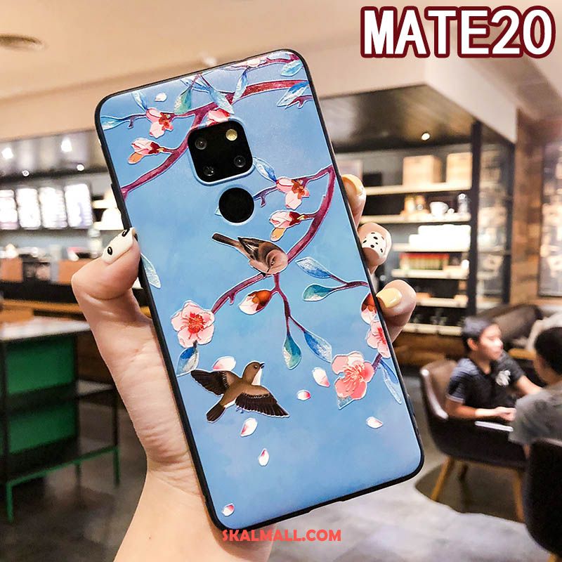 Huawei Mate 20 Skal Blommig Personlighet Silikon Hängande Nacke Fallskydd På Rea