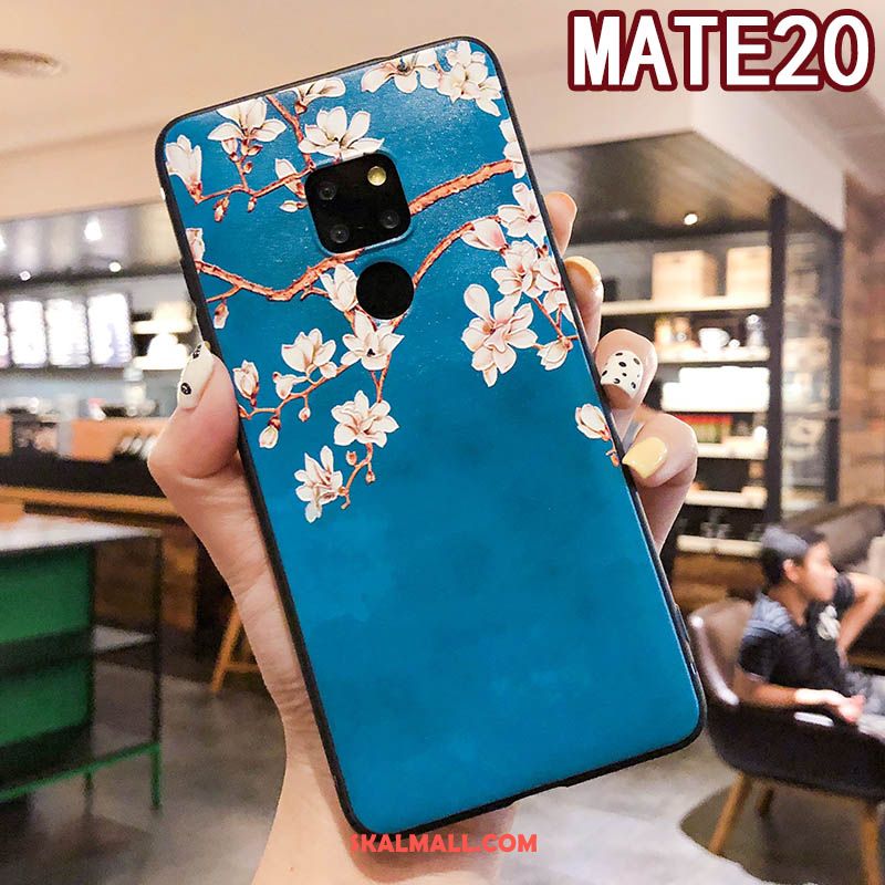 Huawei Mate 20 Skal Blommig Personlighet Silikon Hängande Nacke Fallskydd På Rea