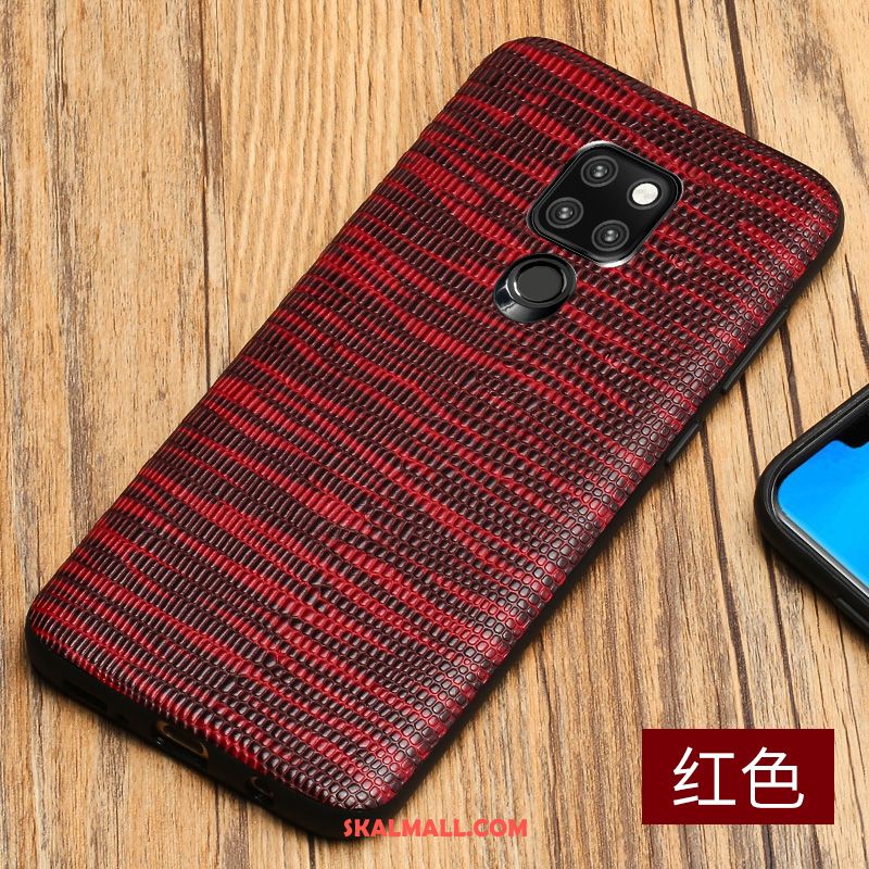 Huawei Mate 20 Skal Mobil Telefon Högt Utbud Fallskydd Silikon Äkta Läder Rea