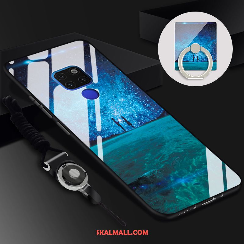 Huawei Mate 20 X Skal All Inclusive Svart Net Red Glas Mobil Telefon Fodral Billig