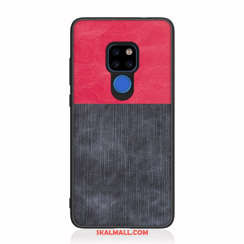 Huawei Mate 20 X Skal Denim Mönster All Inclusive Fallskydd Läderfodral Butik