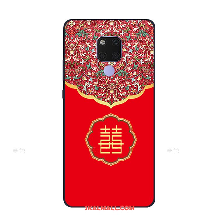 Huawei Mate 20 X Skal Nubuck Röd Mobil Telefon Stor Äktenskap Köpa