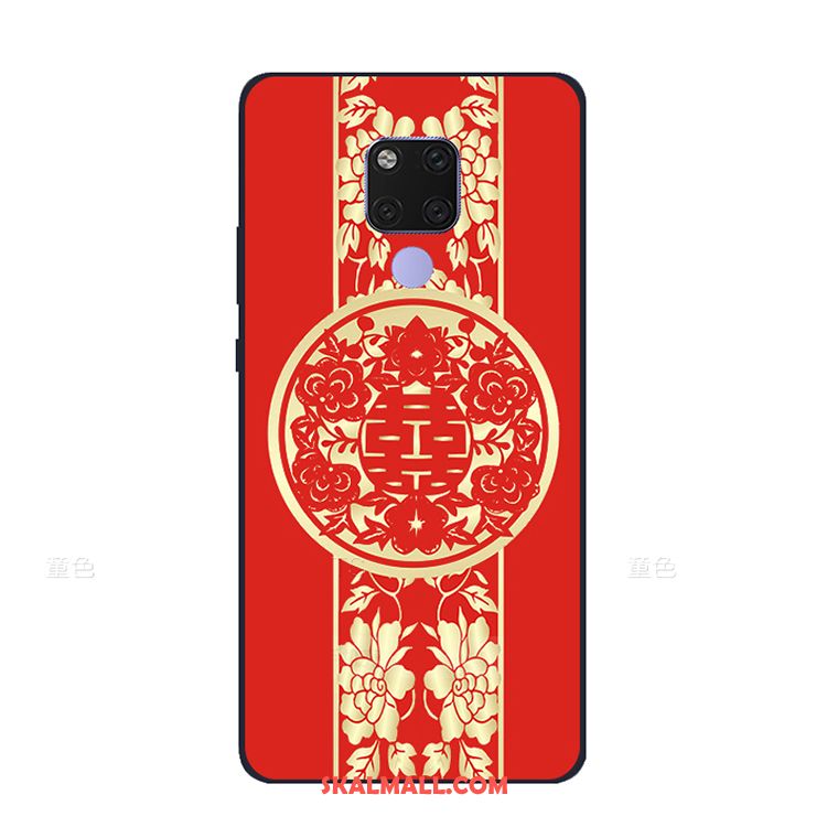 Huawei Mate 20 X Skal Nubuck Röd Mobil Telefon Stor Äktenskap Köpa