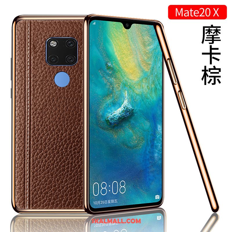 Huawei Mate 20 X Skal Skydd Personlighet Äkta Läder All Inclusive Fallskydd Till Salu