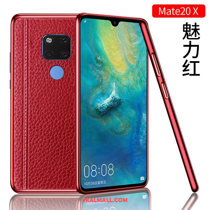 Huawei Mate 20 X Skal Skydd Personlighet Äkta Läder All Inclusive Fallskydd Till Salu