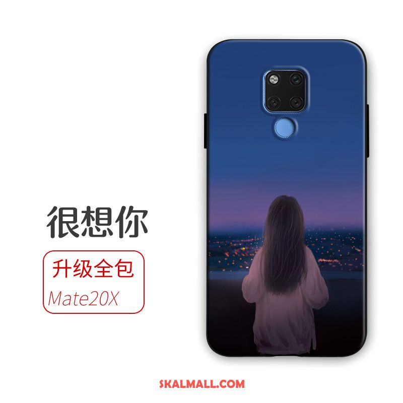 Huawei Mate 20 X Skal Trend Fallskydd Tecknat Grön Mjuk Billigt