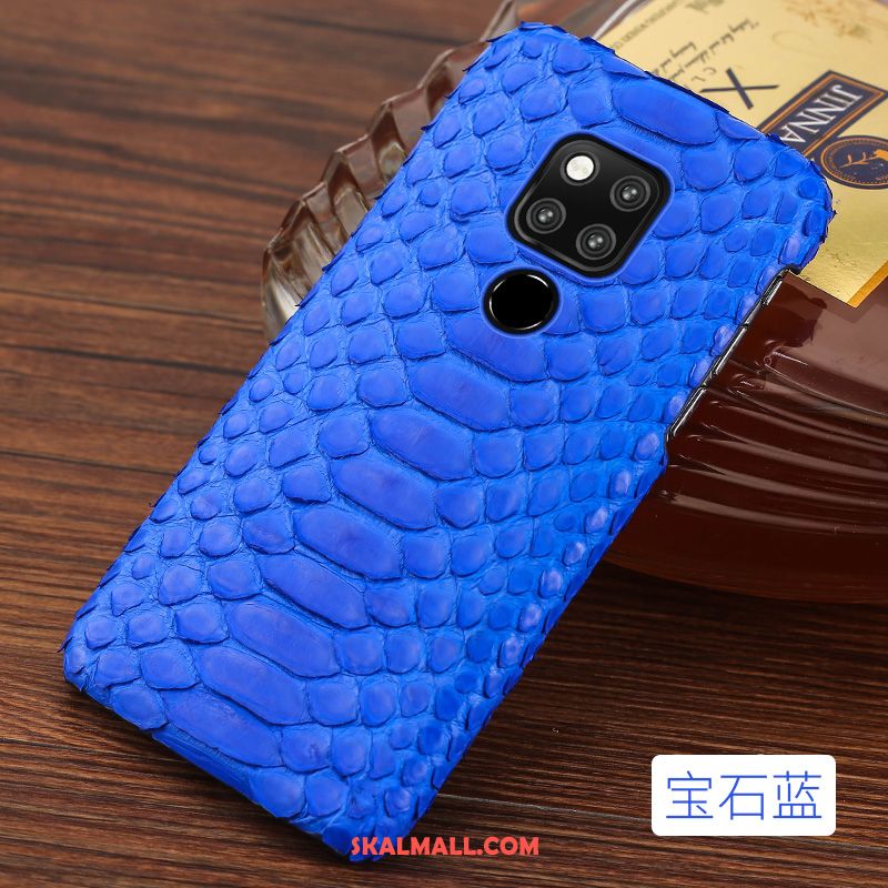 Huawei Mate 20 X Skal Vit Äkta Läder Fallskydd Ny Mobil Telefon Rea