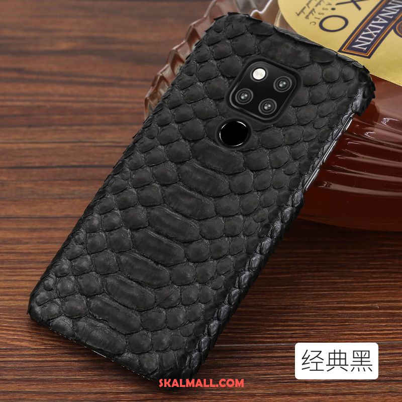 Huawei Mate 20 X Skal Vit Äkta Läder Fallskydd Ny Mobil Telefon Rea