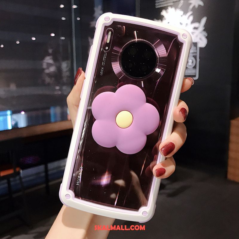 Huawei Mate 30 Pro Skal Blommor Solen Transparent Hård Mobil Telefon Fodral På Rea