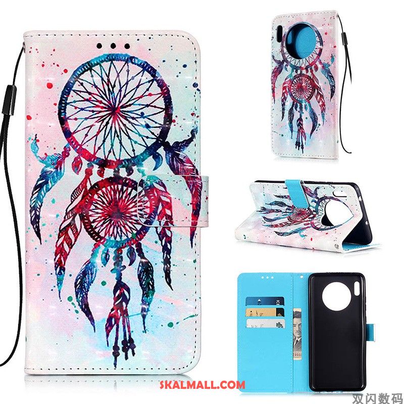 Huawei Mate 30 Pro Skal Fallskydd Clamshell All Inclusive Läderfodral Vit Fodral Rea