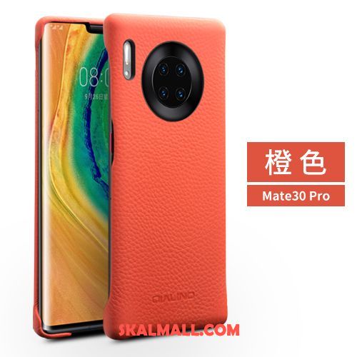 Huawei Mate 30 Pro Skal Läderfodral Skydd Äkta Läder Mobil Telefon Enkel Till Salu