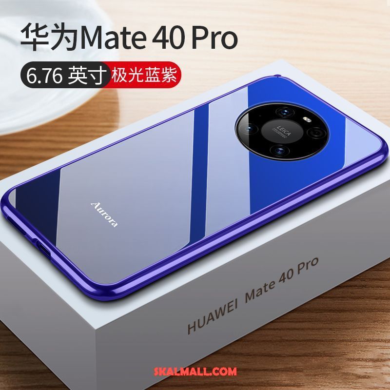 Huawei Mate 40 Pro Skal Röd Metall Mobil Telefon Slim Frame Rea