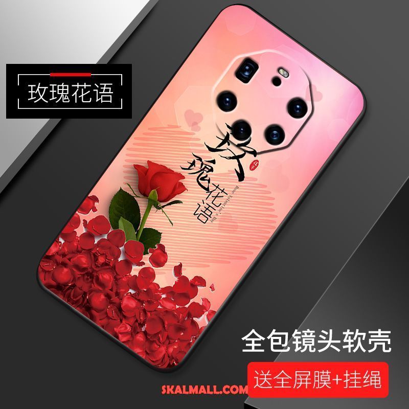 Huawei Mate 40 Rs Skal Fallskydd Mjuk Kreativa Rosa Nubuck Rea