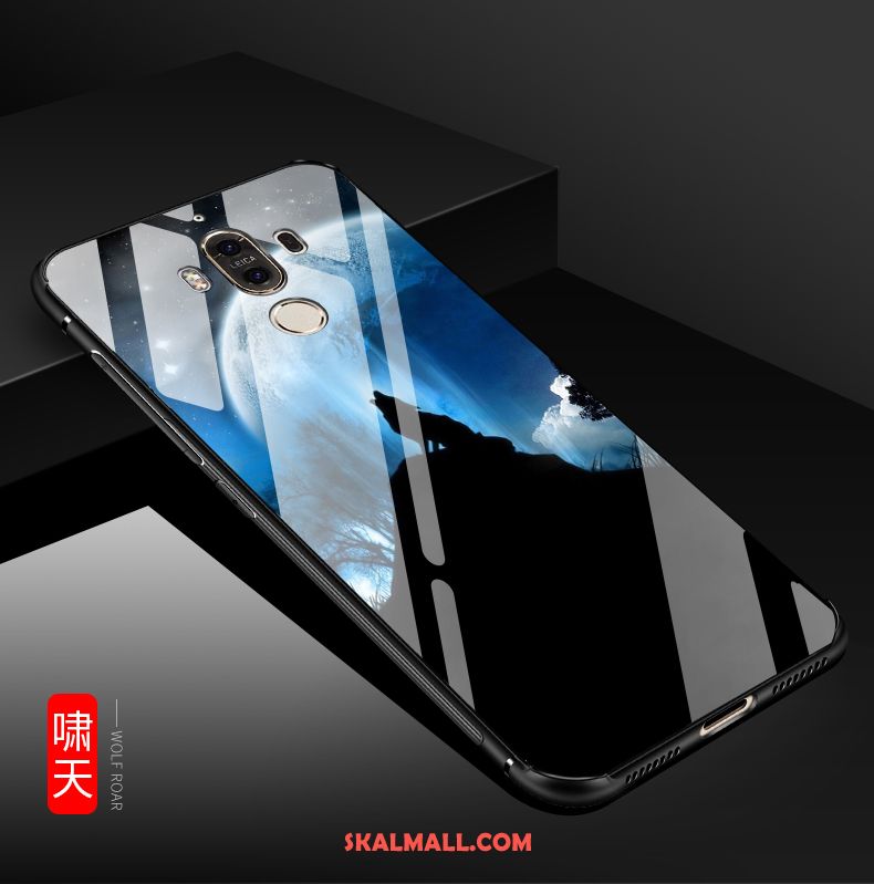 Huawei Mate 9 Skal Bakre Omslag Mobil Telefon Glas Fallskydd Färg Fodral På Rea