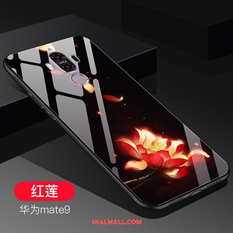 Huawei Mate 9 Skal Fallskydd Härdat Glas Svart Hård Mobil Telefon Rea