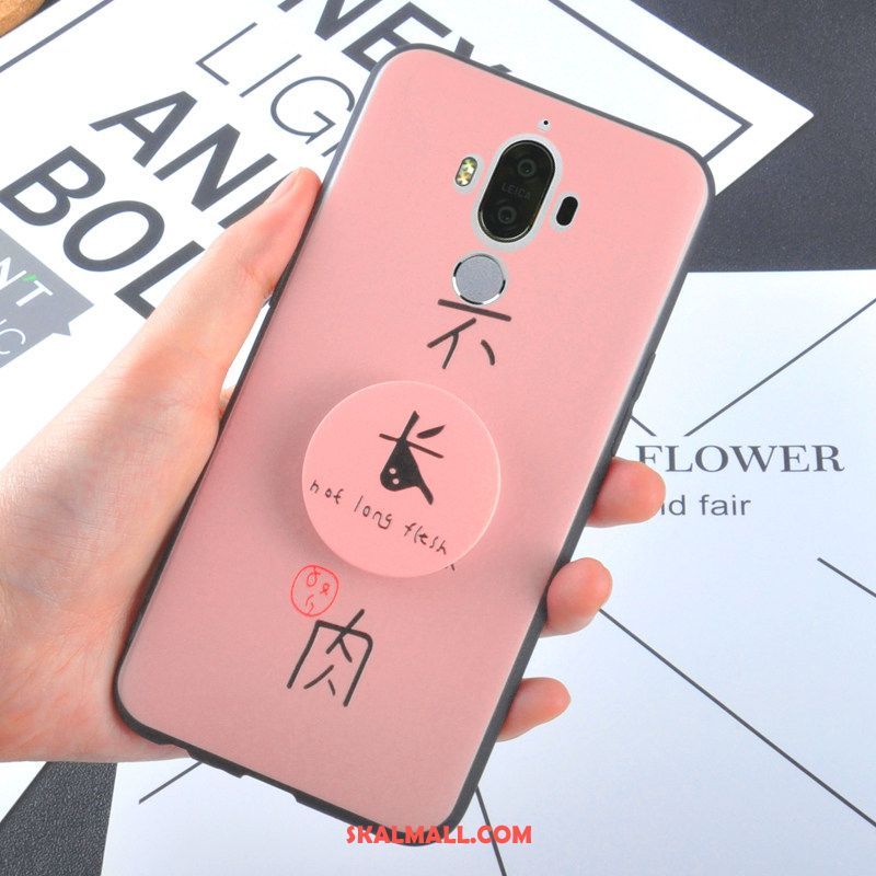 Huawei Mate 9 Skal Pratkvarn Nubuck Personlighet Support Rosa Fodral Billiga