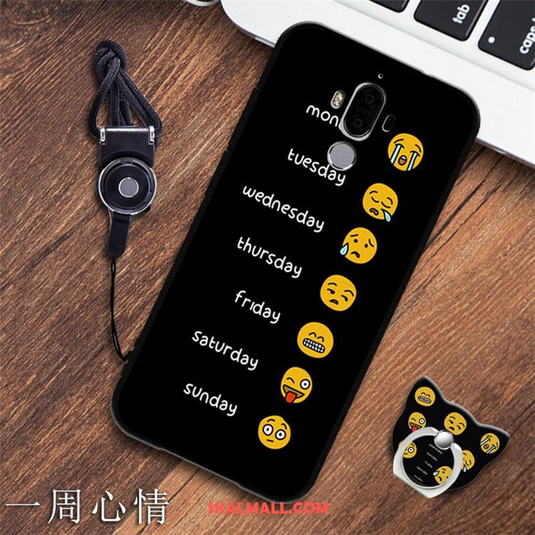 Huawei Mate 9 Skal Silikon Support Hängsmycken All Inclusive Hängande Nacke Billig