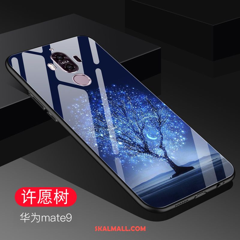 Huawei Mate 9 Skal Svart Glas Mobil Telefon Fodral Billig
