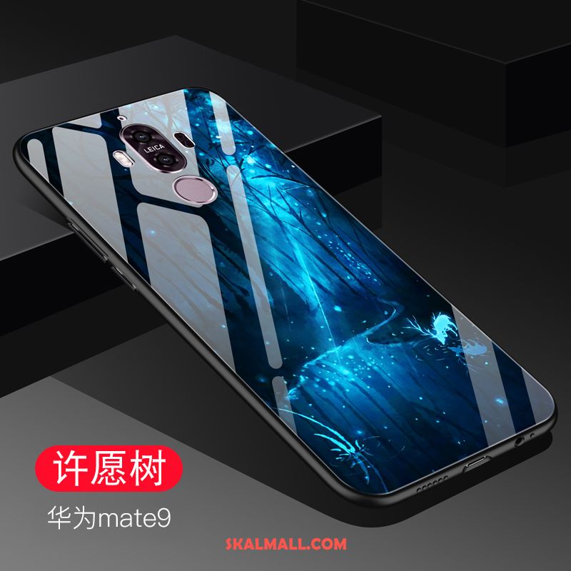 Huawei Mate 9 Skal Svart Glas Mobil Telefon Fodral Billig