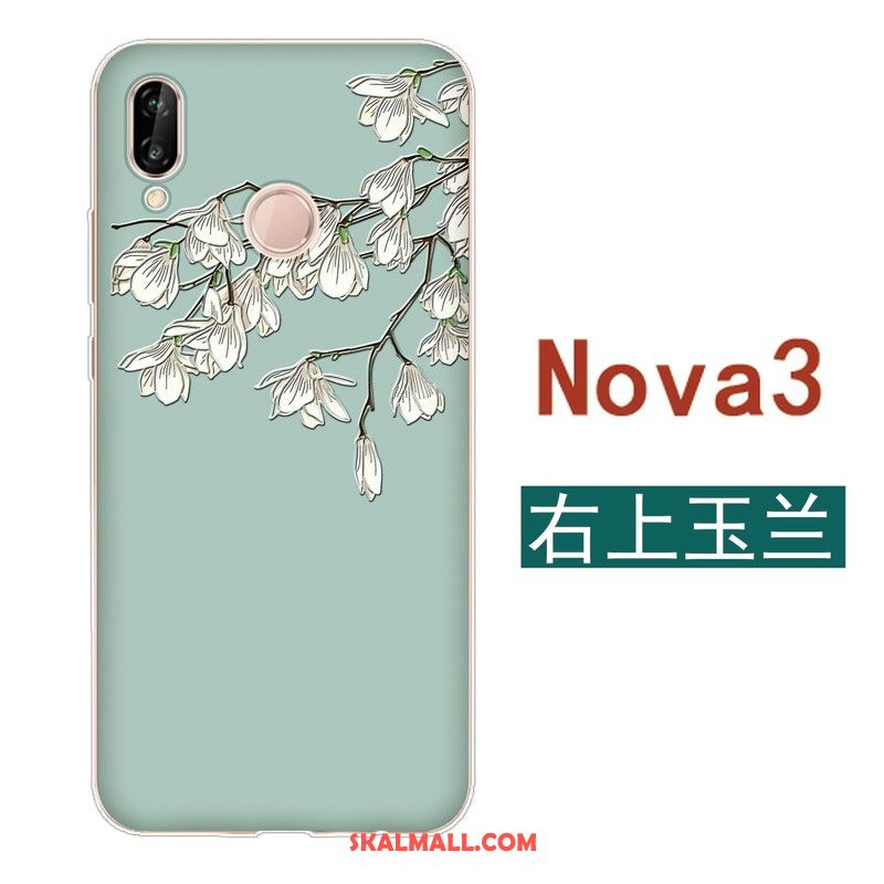 Huawei Nova 3 Skal Blommor Kreativa Silikon Kyla Fallskydd Rea