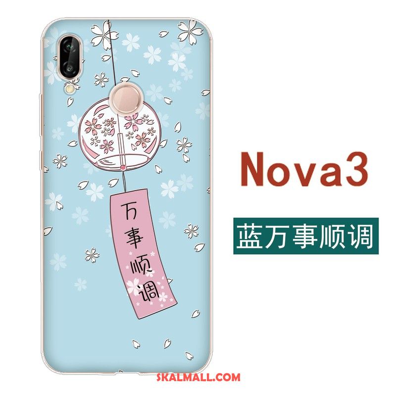 Huawei Nova 3 Skal Blommor Kreativa Silikon Kyla Fallskydd Rea