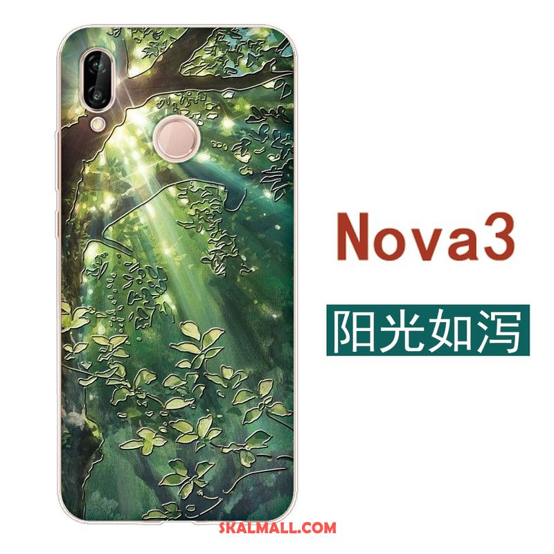 Huawei Nova 3 Skal Blommor Kreativa Silikon Kyla Fallskydd Rea