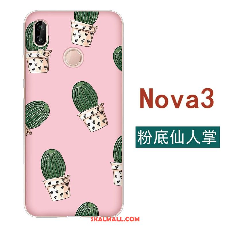 Huawei Nova 3 Skal Blommor Kreativa Silikon Kyla Fallskydd Rea