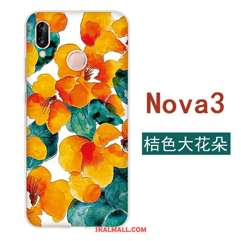 Huawei Nova 3 Skal Blommor Kreativa Silikon Kyla Fallskydd Rea