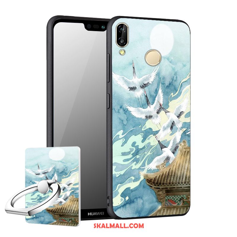 Huawei Nova 3 Skal Blå Skydd Fallskydd Mobil Telefon Nubuck Fodral Butik