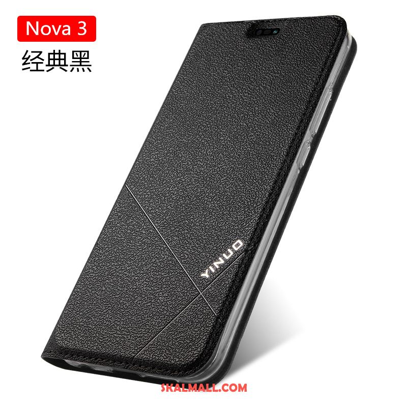 Huawei Nova 3 Skal Fallskydd Silikon Mjuk Clamshell Svart Butik