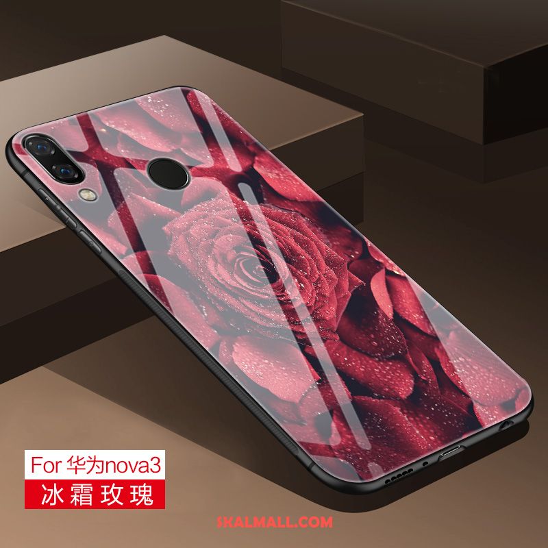 Huawei Nova 3 Skal Silikon Kreativa Högt Utbud Rosa Glas Rabatt