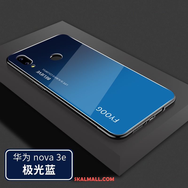 Huawei Nova 3e Skal Hård Glas Högt Utbud Skydd Purpur Rea