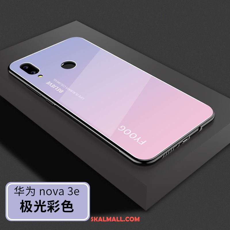 Huawei Nova 3e Skal Hård Glas Högt Utbud Skydd Purpur Rea