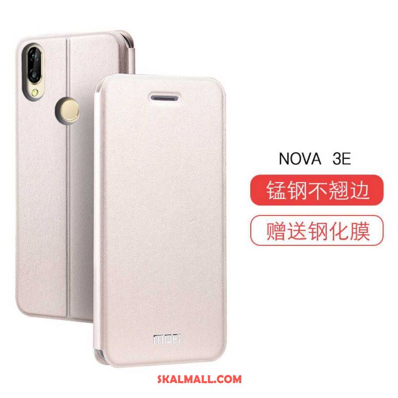 Huawei Nova 3e Skal Läderfodral Skydd All Inclusive Fallskydd Rosa Fodral Köpa