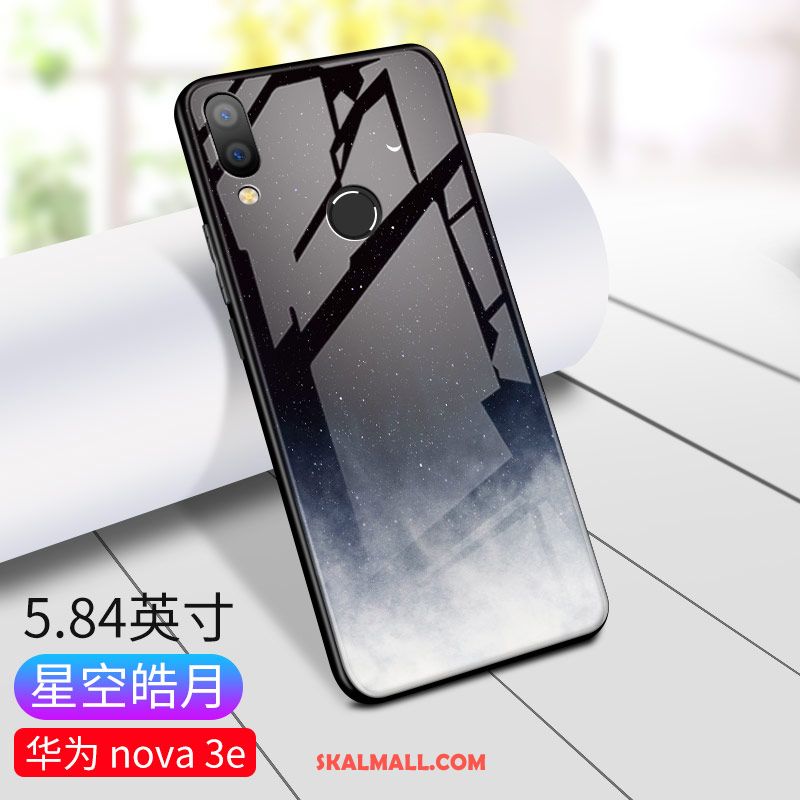 Huawei Nova 3e Skal Trend Varumärke Glas Mode Fallskydd Kreativa Fodral Billig