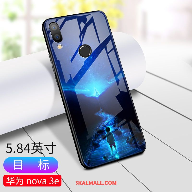 Huawei Nova 3e Skal Trend Varumärke Glas Mode Fallskydd Kreativa Fodral Billig