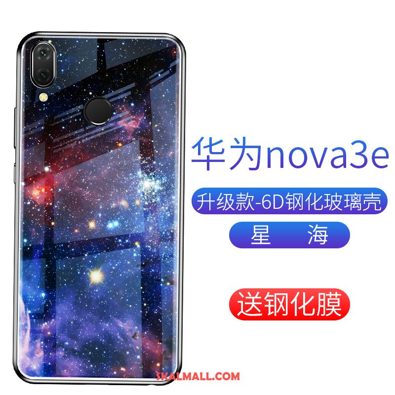 Huawei Nova 3e Skal Trend Varumärke Glas Mode Fallskydd Kreativa Fodral Billig