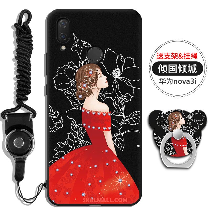 Huawei Nova 3i Skal Mjuk Mobil Telefon Hängande Nacke Tecknat Ring Online